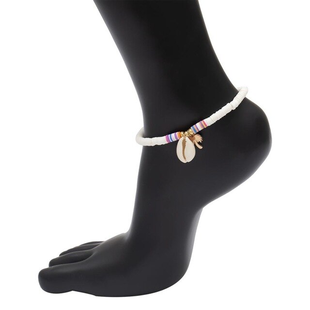 Bracelet été Mikovivi 3pcs Bracelets De Cheville Pour Femme, En Alliage Léger Et Collier Coquillage Femme