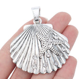 Pendentif Coquillage étoile de mer et Strass