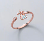Bague Coquillage Or Rose