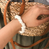 Bracelet Coquillage Puka Blanc