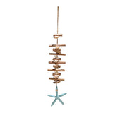 Suspension Coquillage <br/> Bois et Etoile de mer