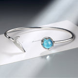 Bracelet queue de sirene avec perle bleue