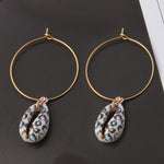 Boucles d'oreilles Coquillage Cauri Leopard