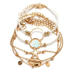 Bracelet Coquillage <br/> Multiple avec cauri, étoile de mer et écailles