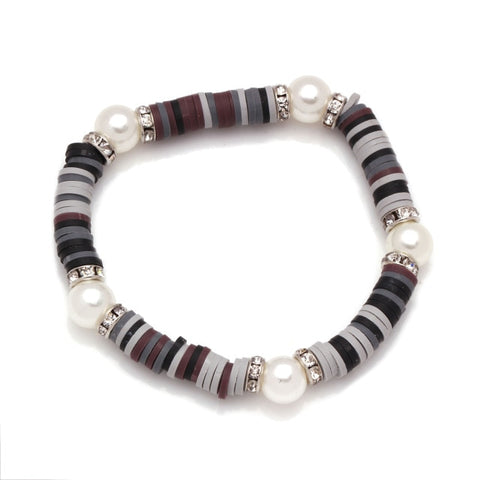 Bracelet Coquillage Perles Heishi Noires