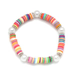 Bracelet Coquillage Perles Heishi Multicolor
