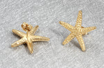 Boucles d'oreilles étoiles de mer dorées